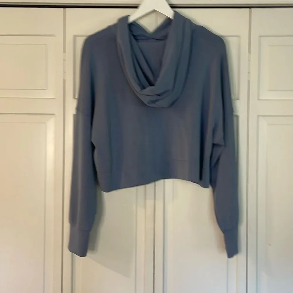 AS revival blue cropped Athletic hoodie M